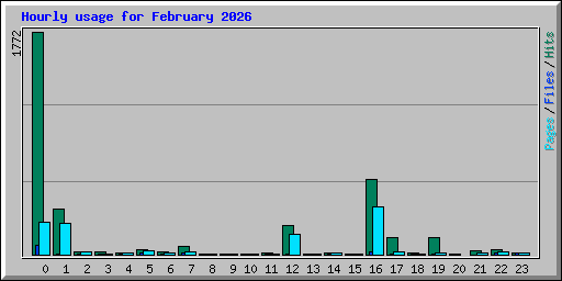 Hourly usage for February 2026